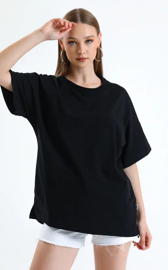 STYLOPHY 11.11 SALE - Premium Oversized Tee For Women - Black
