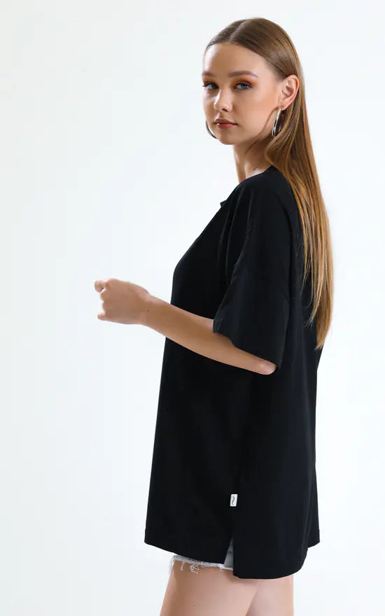 STYLOPHY 11.11 SALE - Premium Oversized Tee For Women - Black