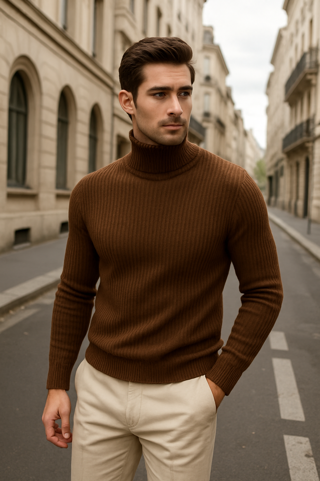 STYLOPHY - Premium High Neck For Men - Brown (11.11 SALE)