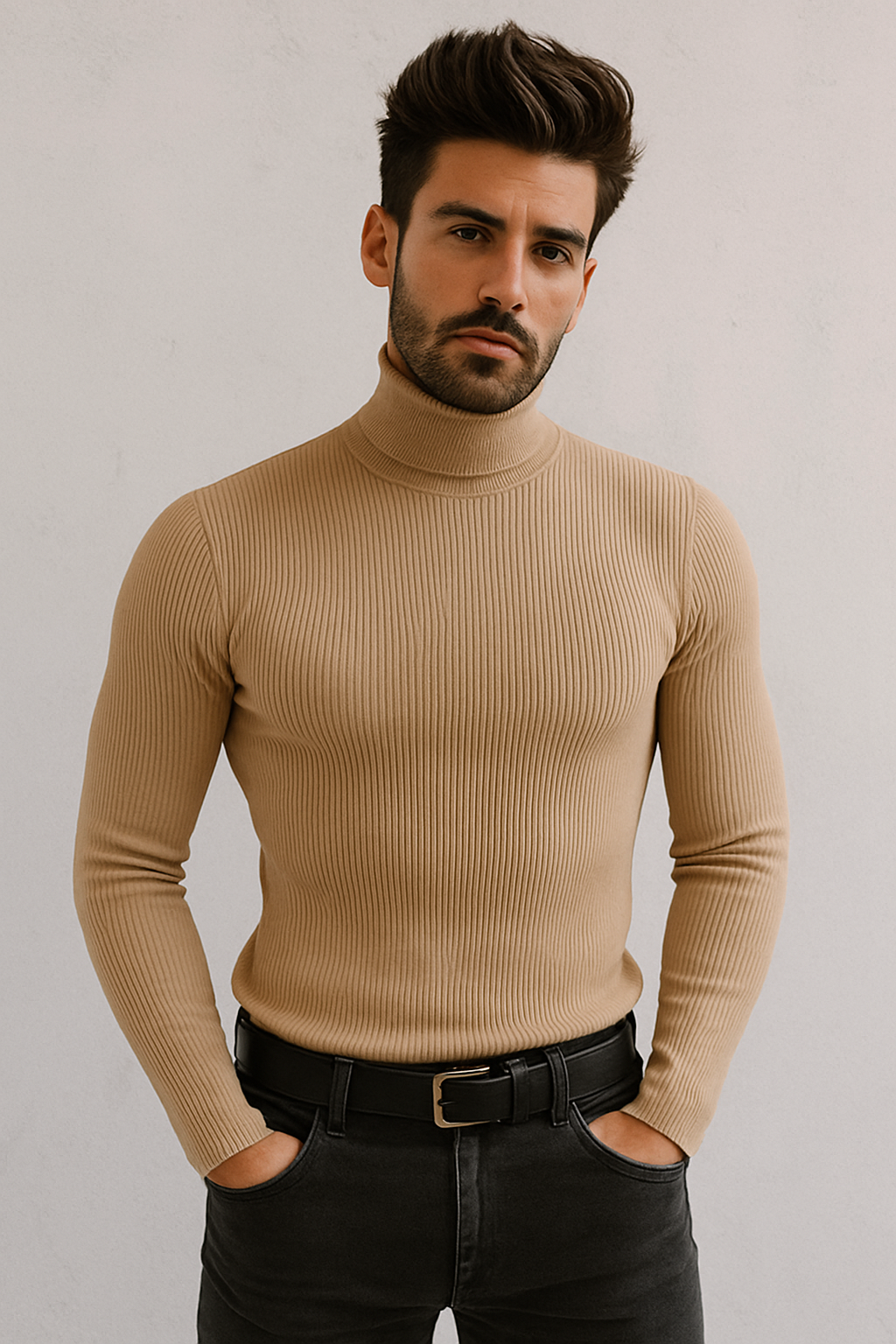 STYLOPHY - Premium High Neck For Men - Beige (11.11 SALE)