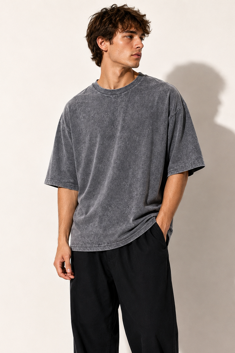 Acid Wash Theory Tee - Grey