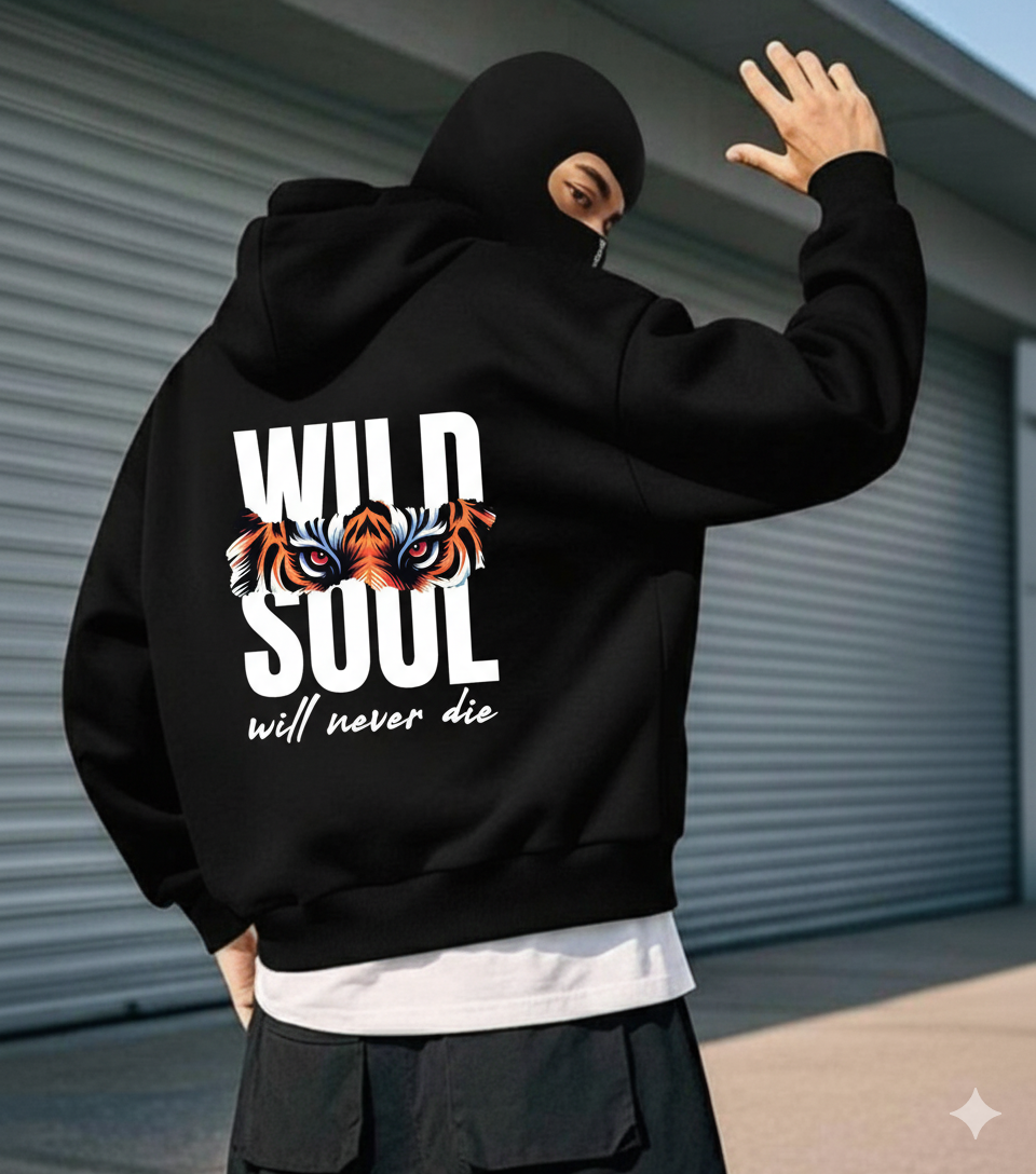 Wild Soul Printed Balaclava Hoodie For Men