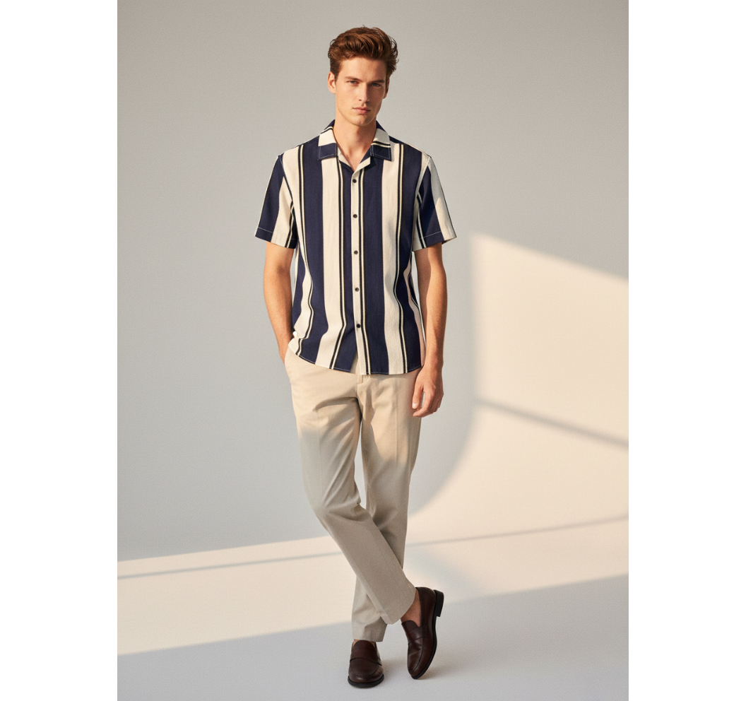 Coastal Elite Cuban Collar - Navy Blue
