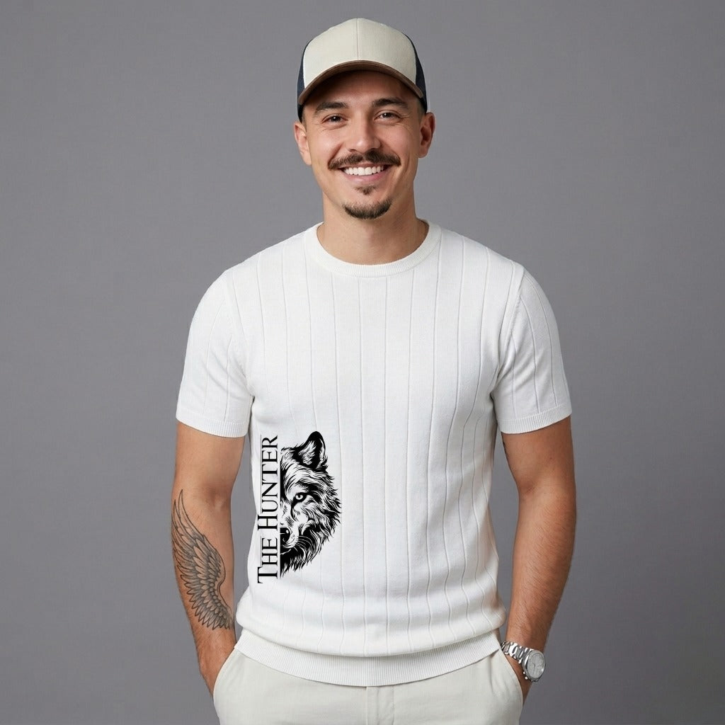 The Hunter Print Drop Needle Tee - White