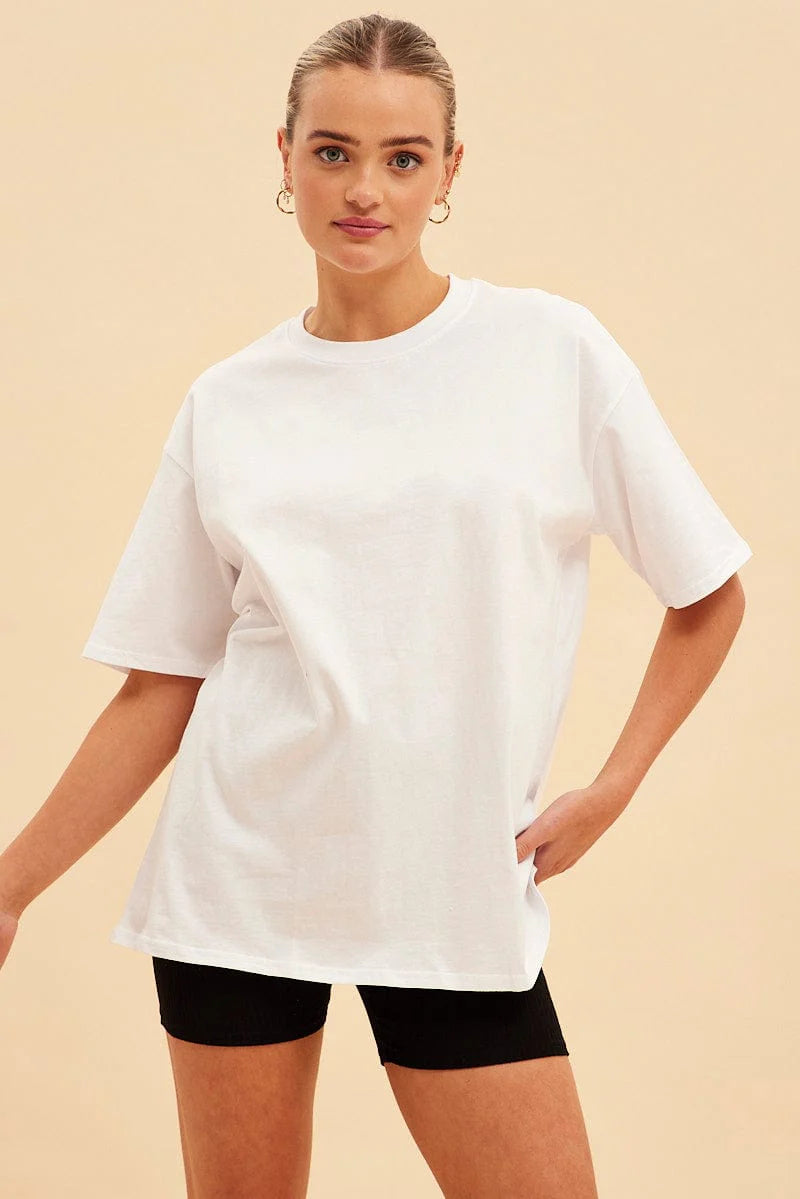 STYLOPHY 11.11 SALE - Premium Oversized Tee For Women - White