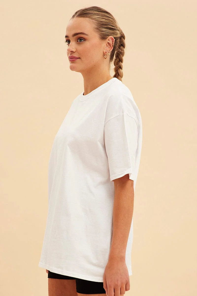 STYLOPHY 11.11 SALE - Premium Oversized Tee For Women - White