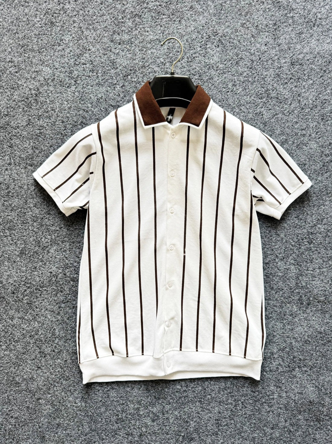 Stylophy - Contrast Collar Button Down Polo For Men - White