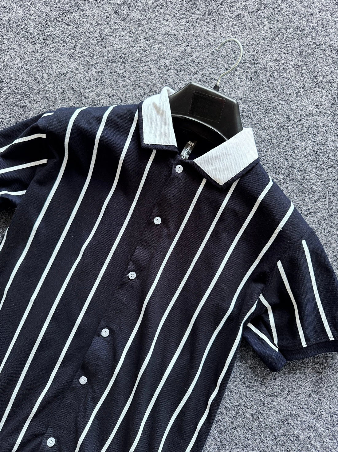 Stylophy - Contrast Collar Button Down Polo For Men - Blue