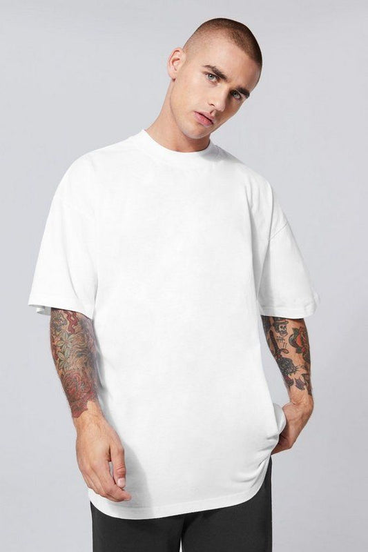 STYLOPHY - Premium Drop Shoulder Tee For Men - White