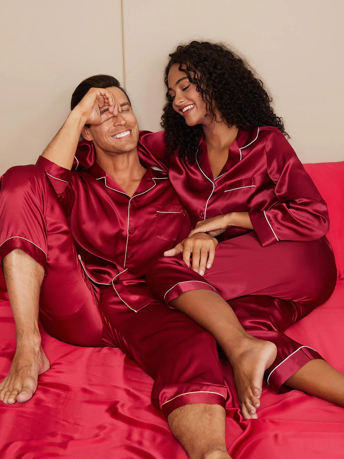 Couple Silk Night Suit