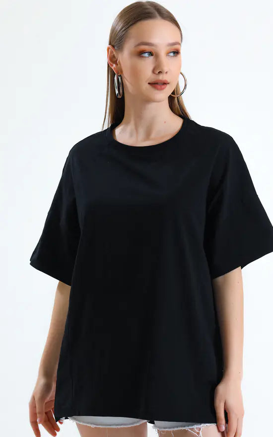 STYLOPHY - Oversized Tee For Women - Black