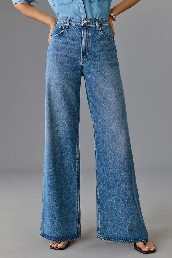 The Beatrice Light Wash Wide Leg Jeans