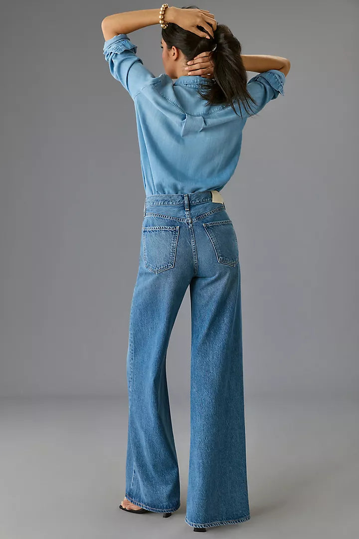 The Beatrice Light Wash Wide Leg Jeans