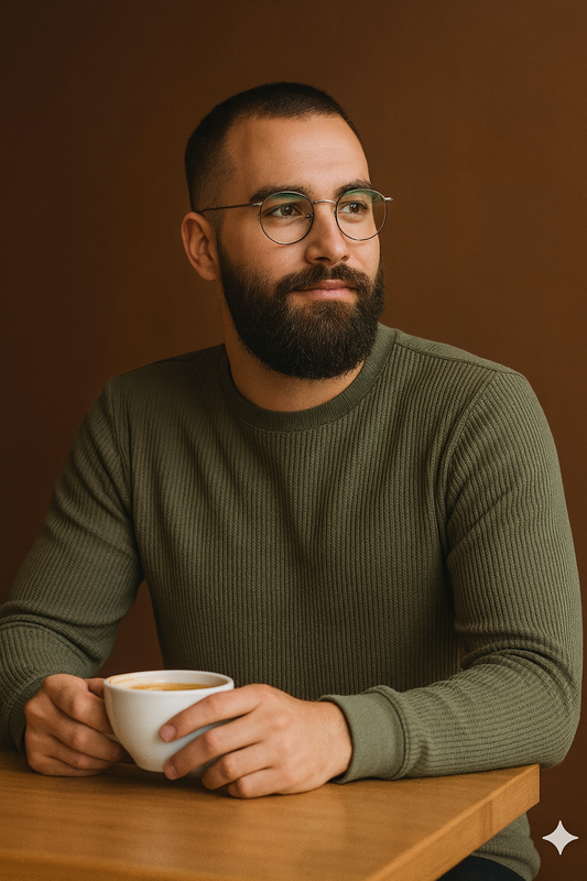 Premium Waffle Knitted Full Sleeves Tee - Olive