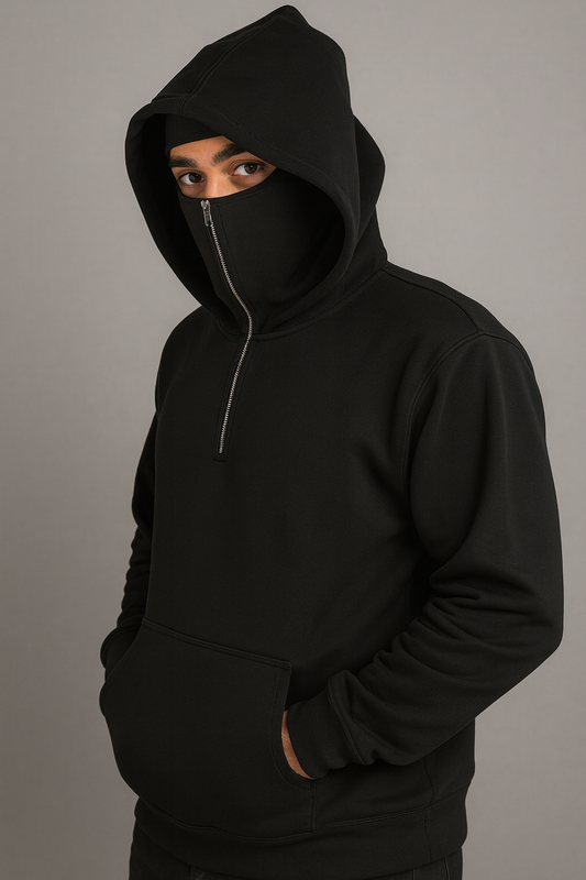 Men's Half Zipper BALACLAVA Hoodie