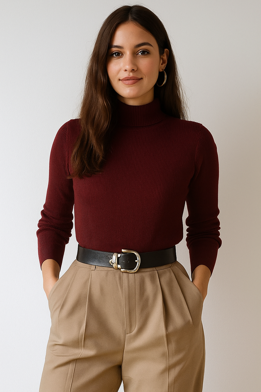 STYLOPHY - Premium High Neck For Women - Maroon