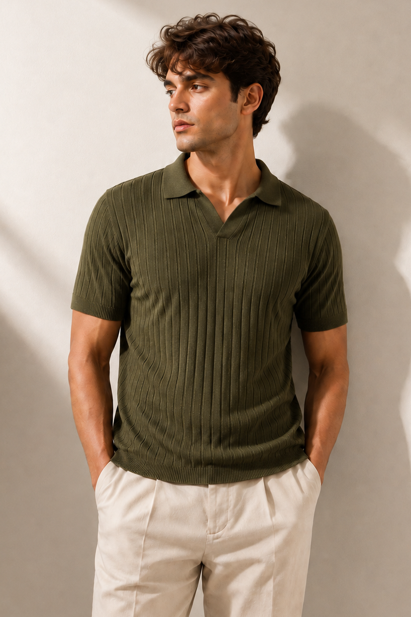 Monarch Drop Needle Polo - Olive