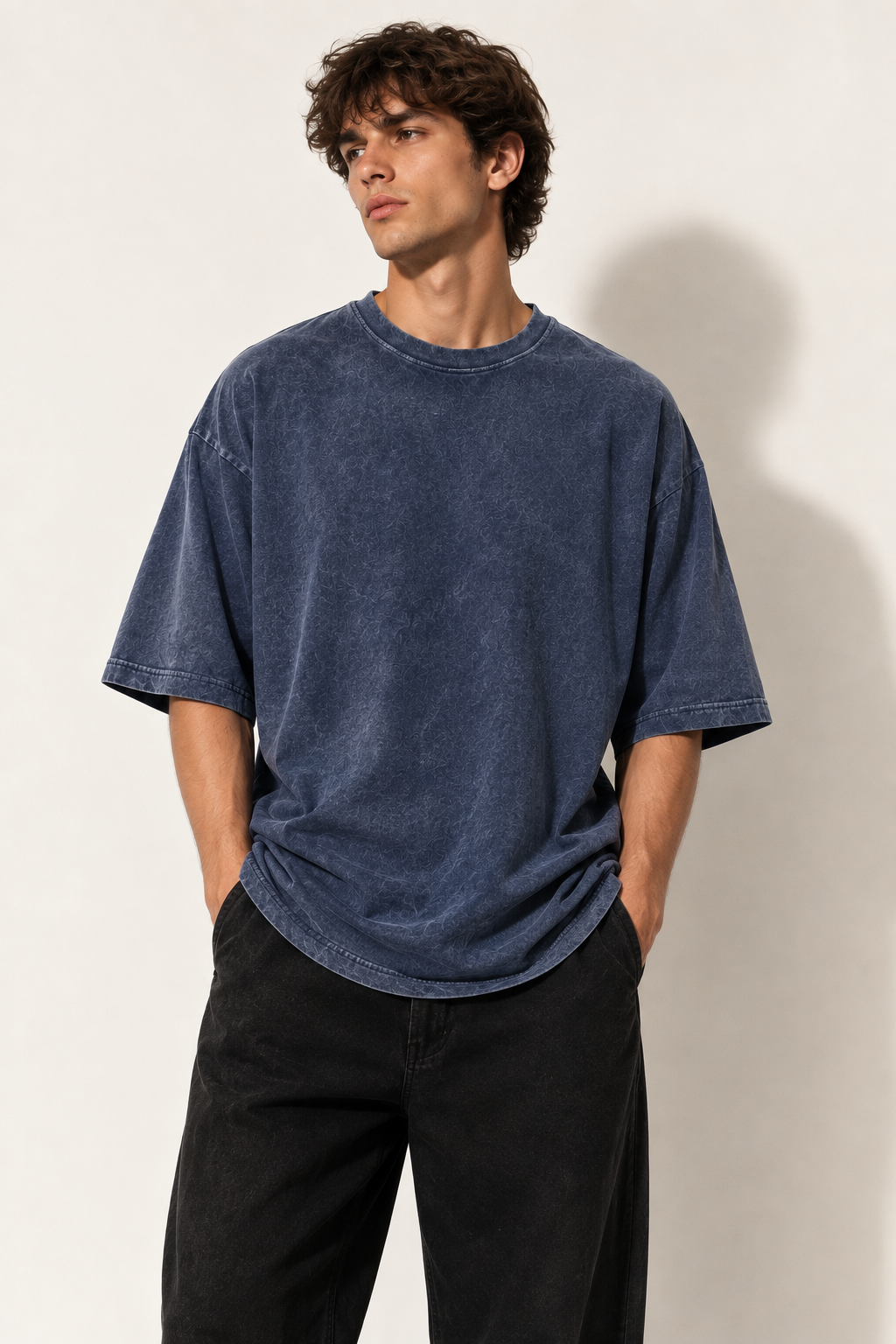 Acid Wash Theory Tee - Blue