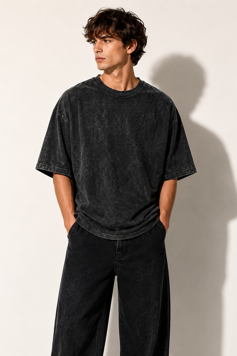 Acid Wash Theory Tee - Black