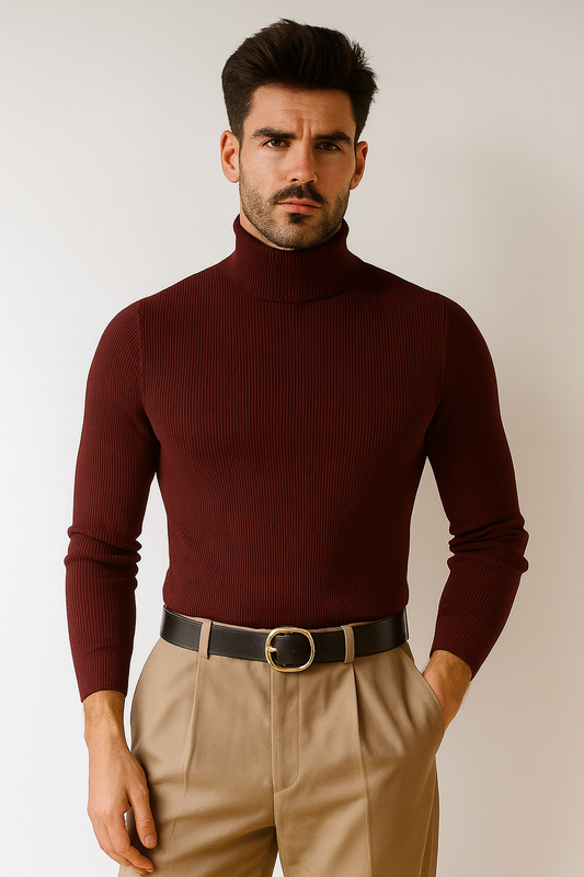 STYLOPHY - Premium High Neck For Men - Maroon