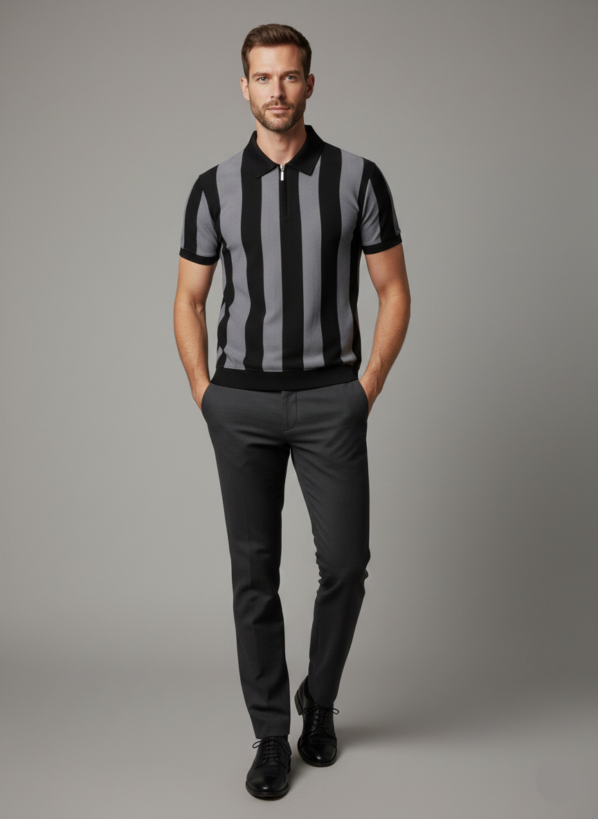 Stylophy Regalia Signature Polo - Black - Charcoal