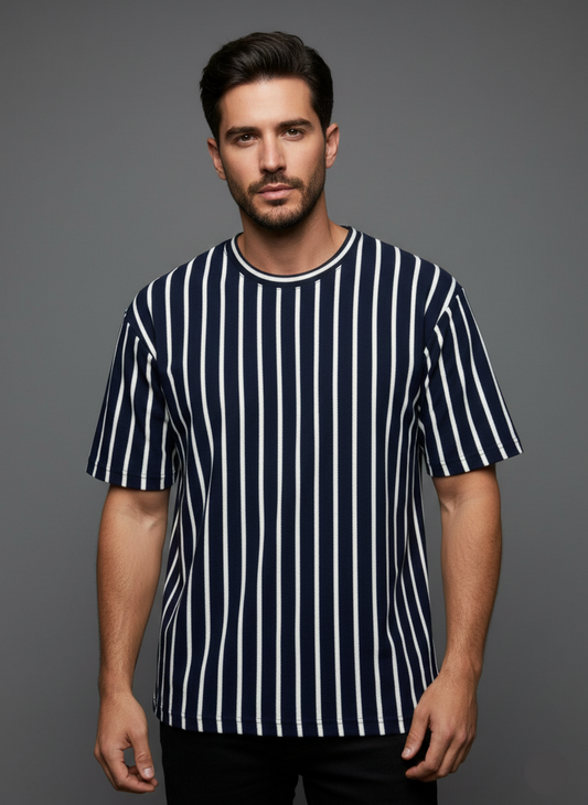 Noir Line Signature Tee - Navy Blue