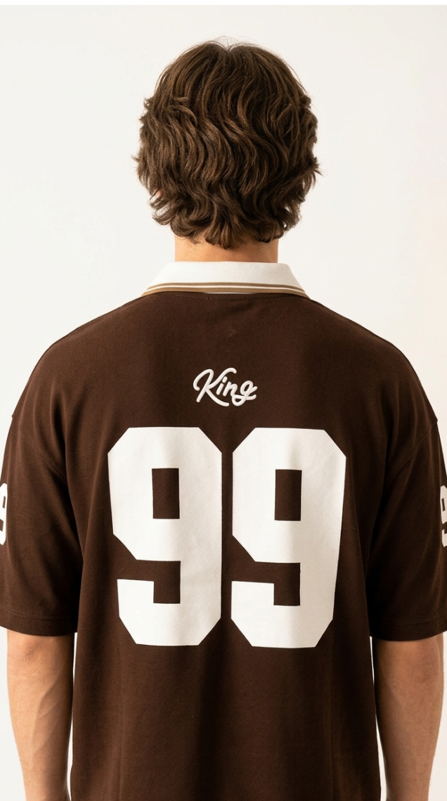 King 99 Varsity Polo - Brown