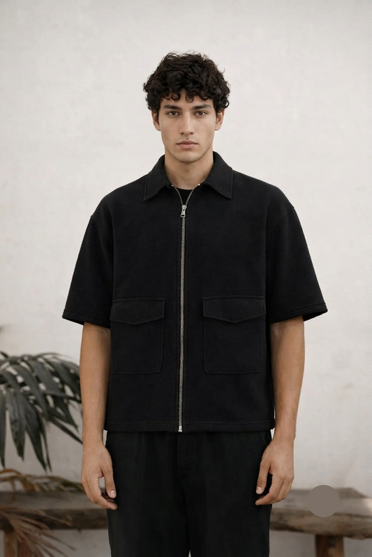 Urban Utility Zip Shirt - Black