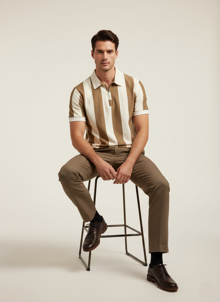 Stylophy Regalia Signature Polo - Skin - White