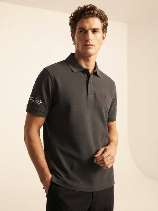 Prestige Pique Polo - Charcoal