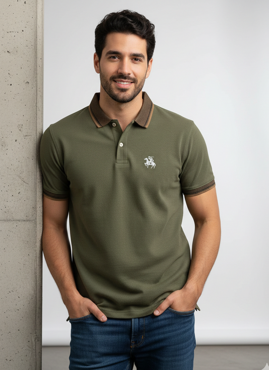 The Ironwood Heritage Polo - Olive Green