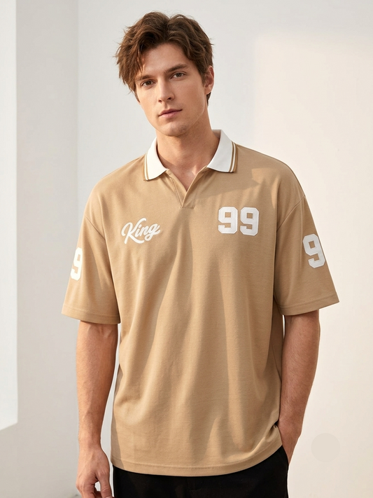King 99 Varsity Polo - Beige