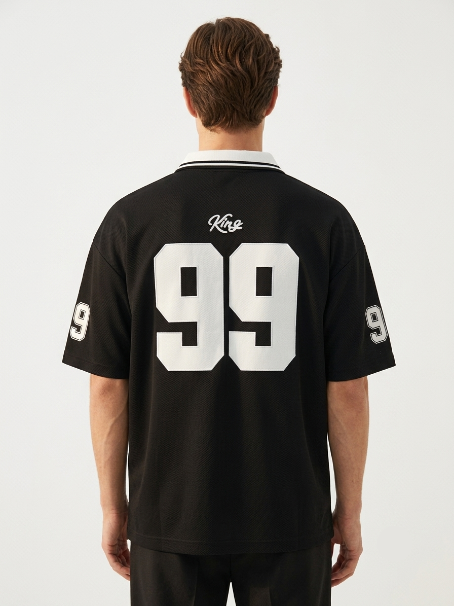King 99 Varsity Polo - Black