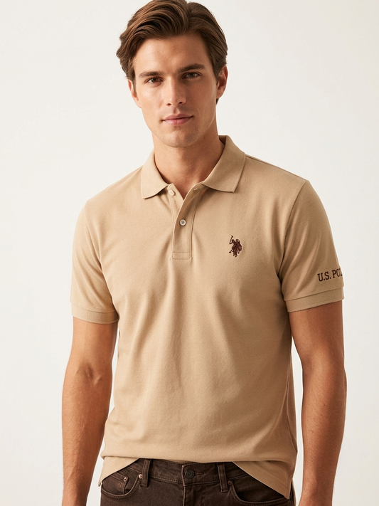 US Polo For Men - Beige