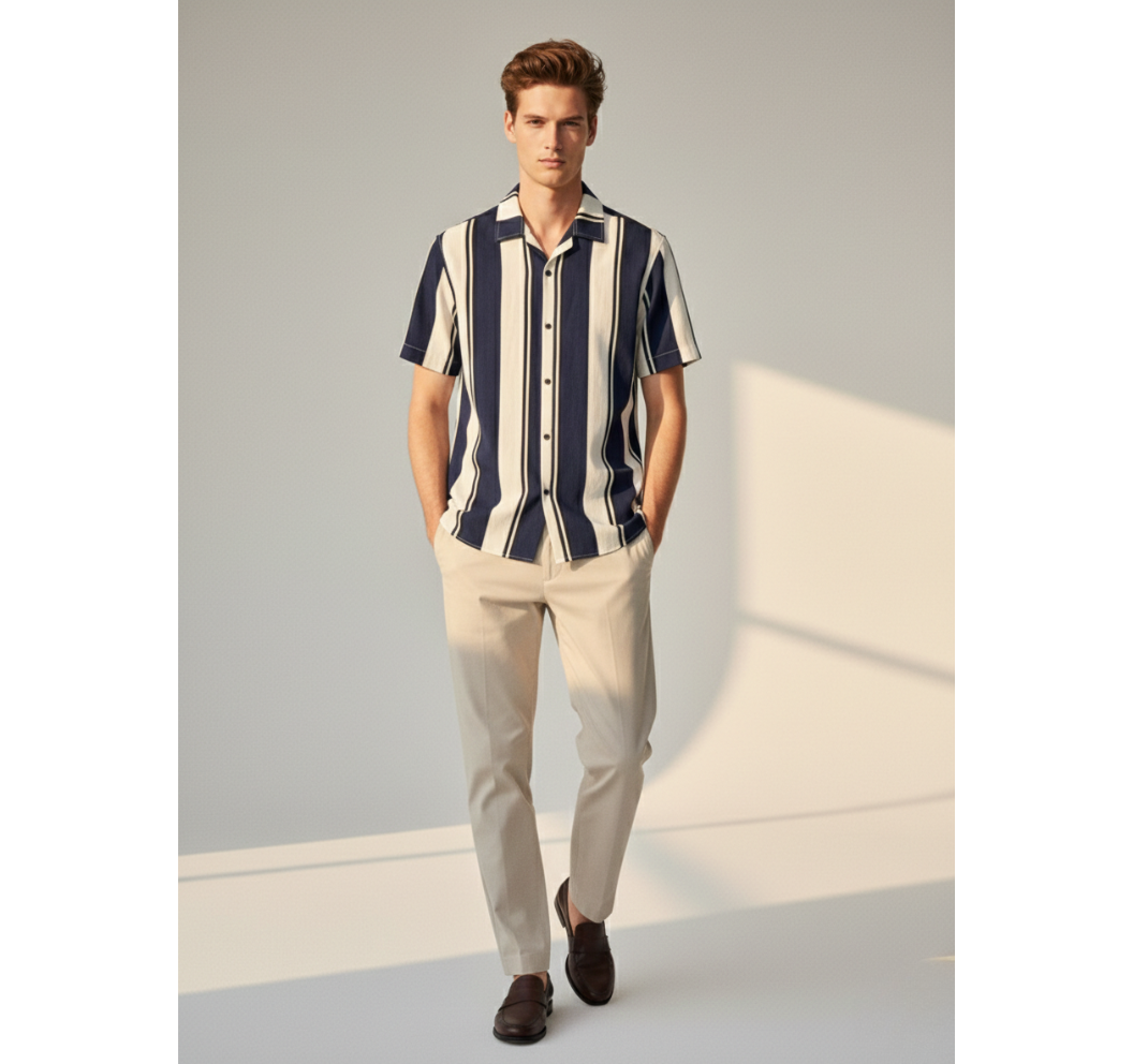 Coastal Elite Cuban Collar - Navy Blue