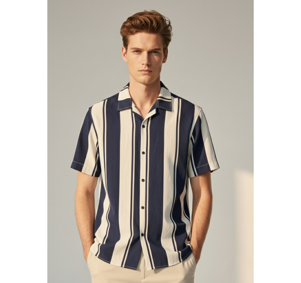 Coastal Elite Cuban Collar - Navy Blue