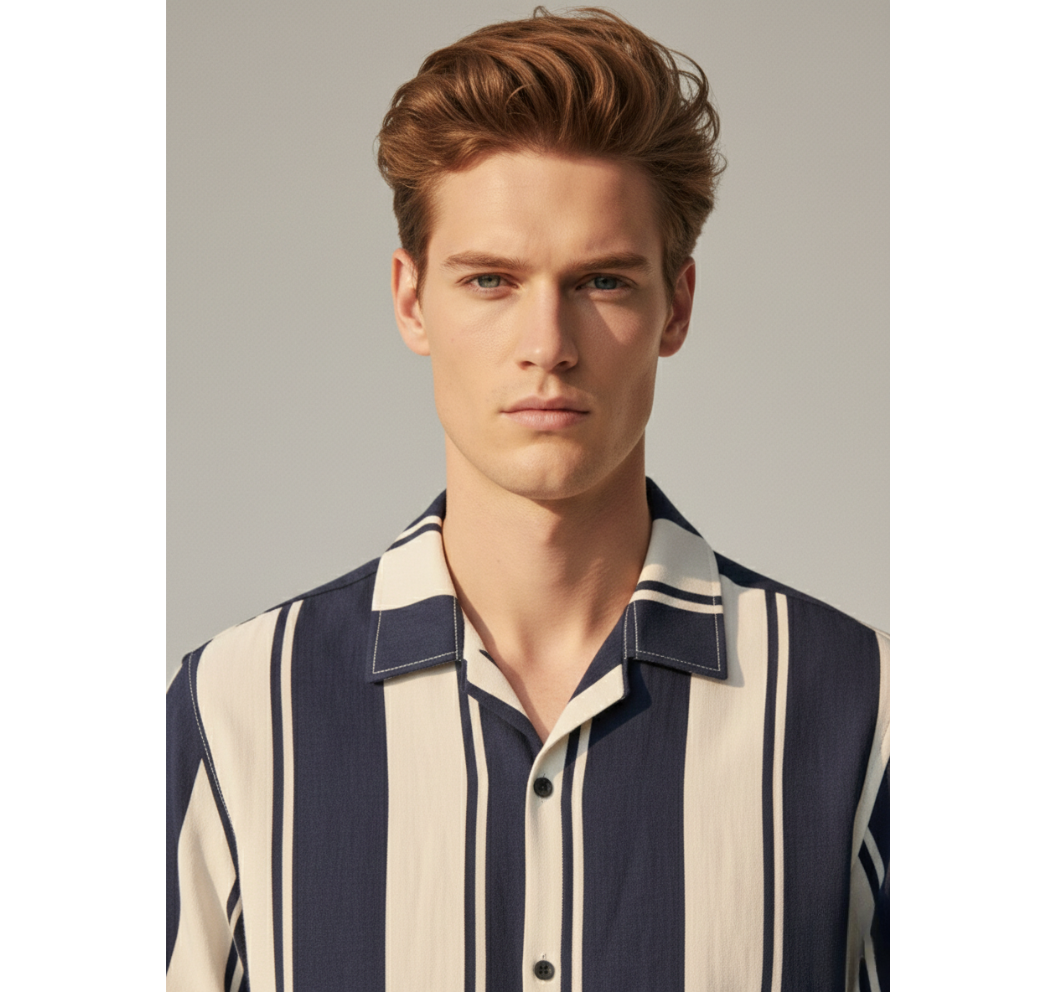 Coastal Elite Cuban Collar - Navy Blue