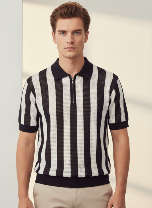 Crochet Stripe Signature Polo
