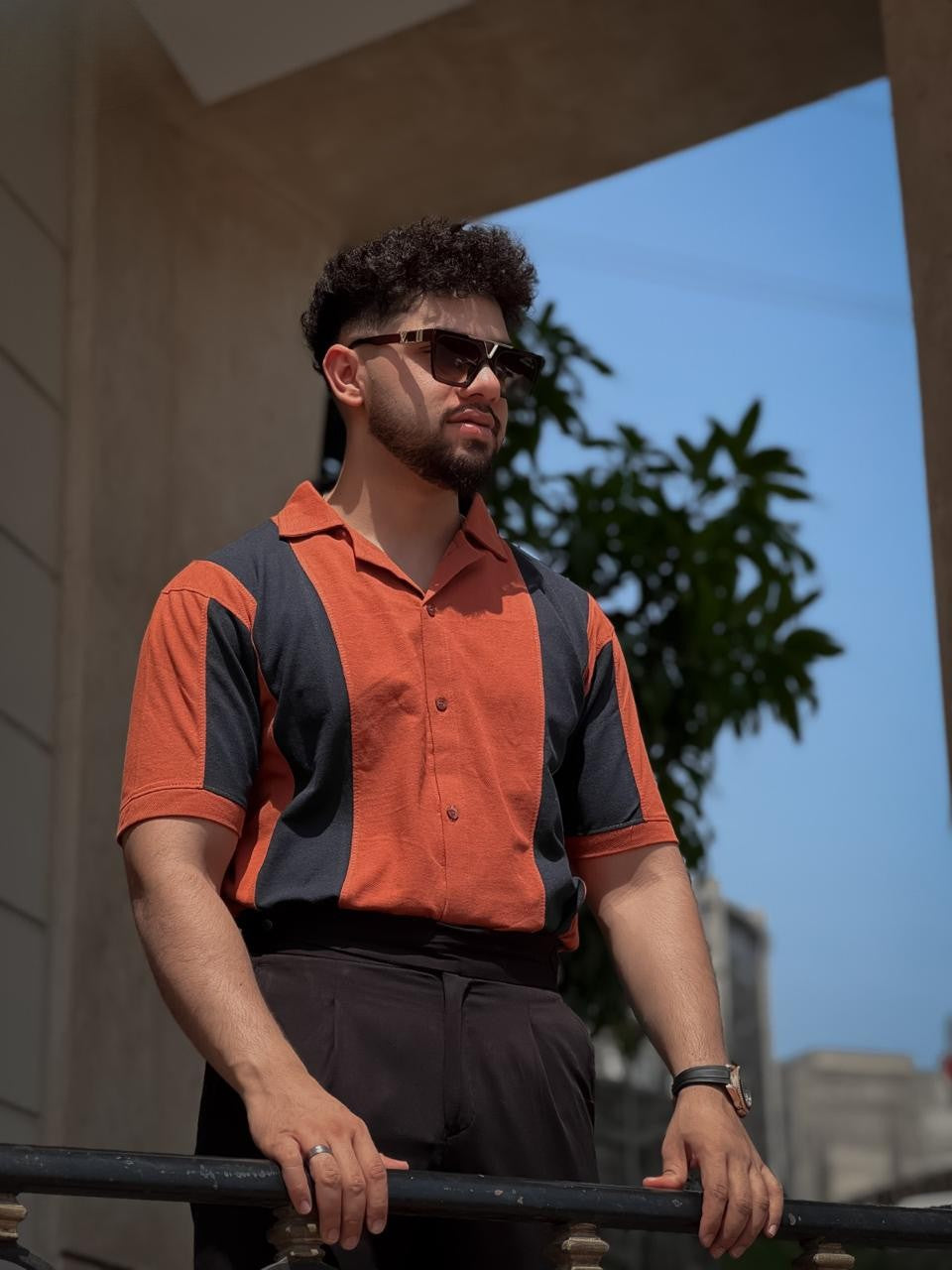 Premium Cuban Collar panel Shirt