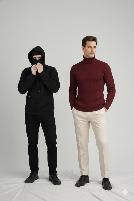 Stylophy 11.11 Sale - Pack Of Balaclava & Maroon High Neck