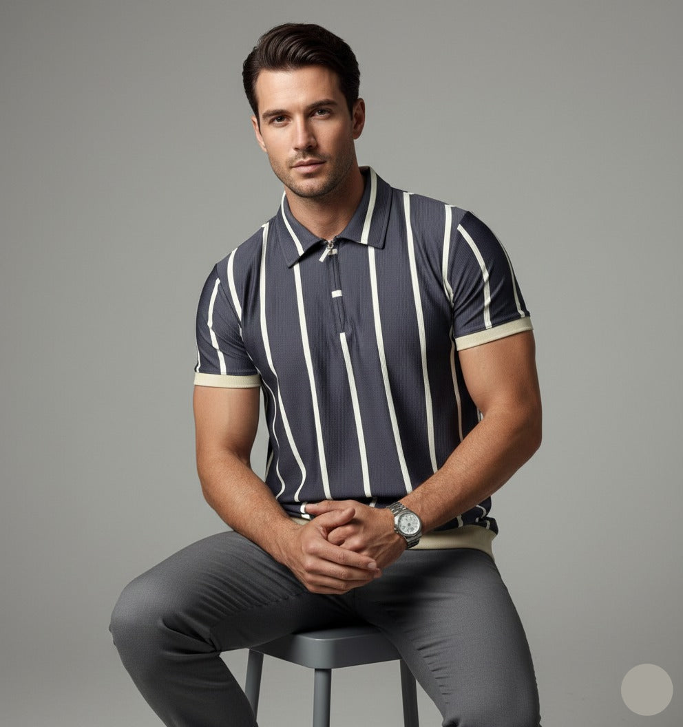 Urban Emerald Stripe - Charcoal