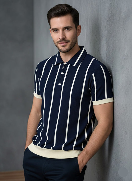 Urban Emerald Stripe - Navy Blue