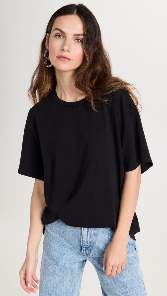 STYLOPHY - Oversized Tee For Women - Black