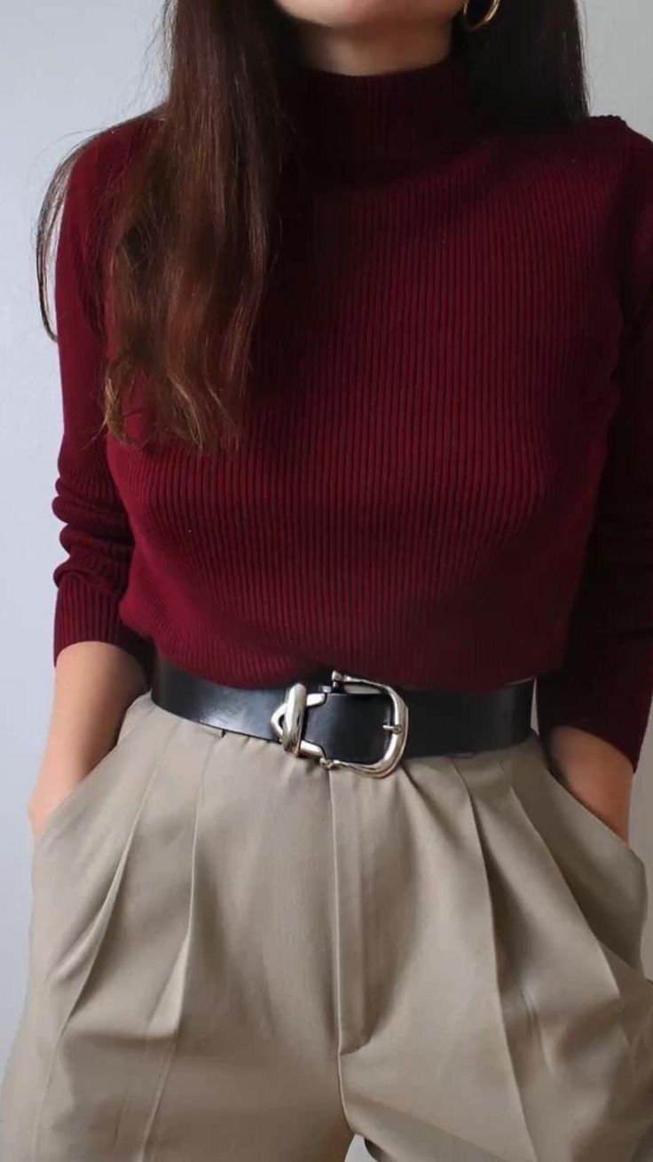 STYLOPHY - Premium High Neck For Women - Maroon