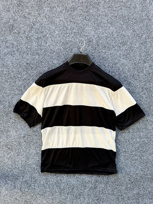 STYLOPHY - Premium Panel Dropshoulder Tee For Men - Black