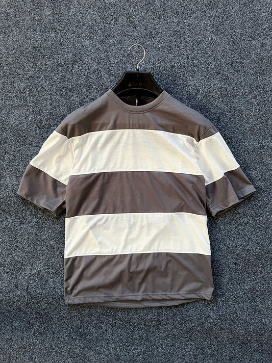 STYLOPHY - Premium Panel Dropshoulder Tee For Men - Grey