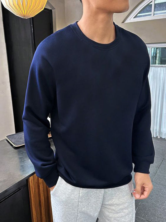 STYLOPHY - Plain Sweatshirt - NavyBlue